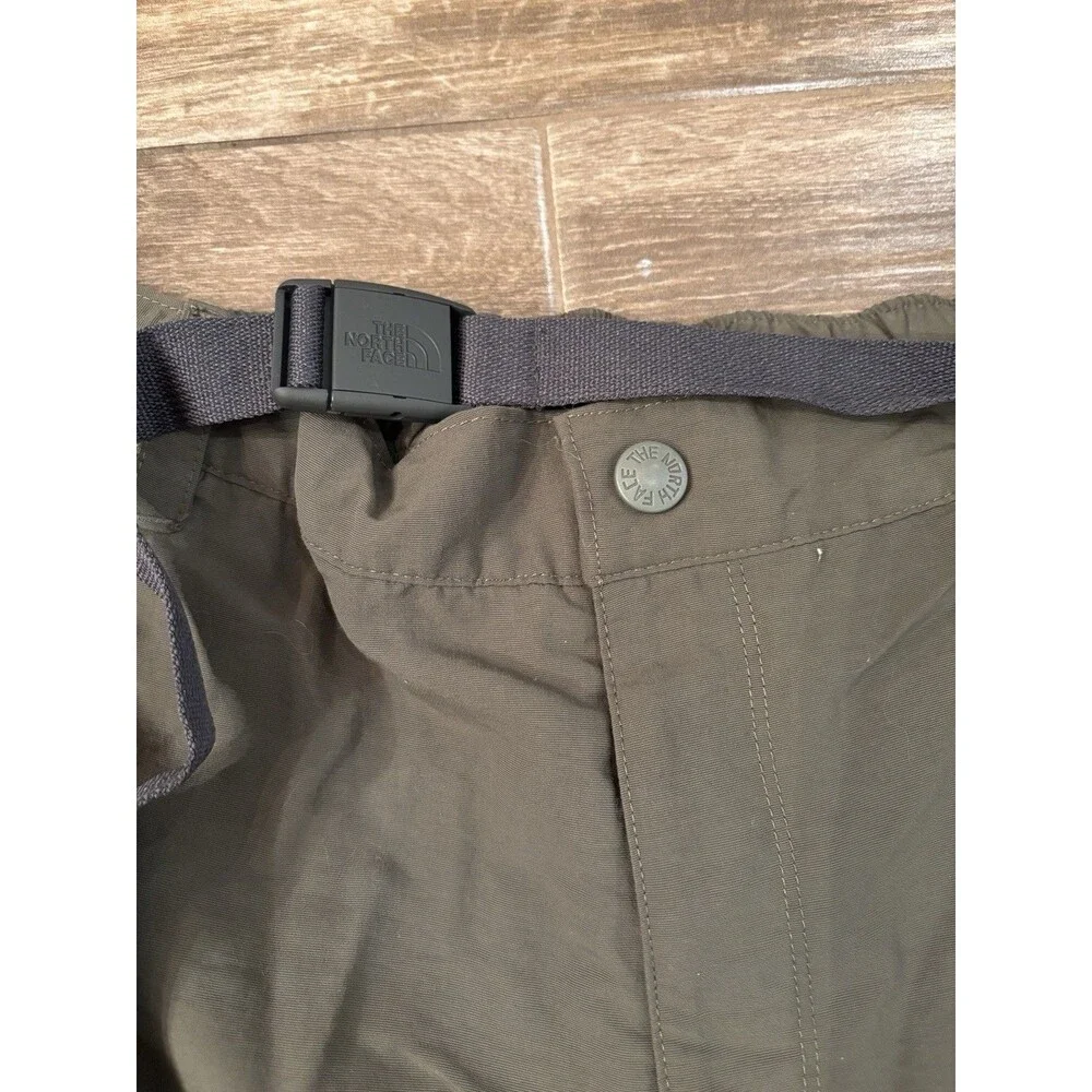 The North Face Pants Mens XL Convertible‎ Hiking Zipper To Shorts Belted Logo